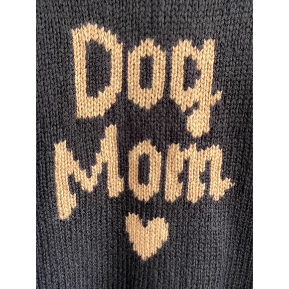 Wooden Ships Sz M/L Dog Mom Sweater Black Cozy Graphic Dog Lover Slouchy NWT - Picture 5 of 12